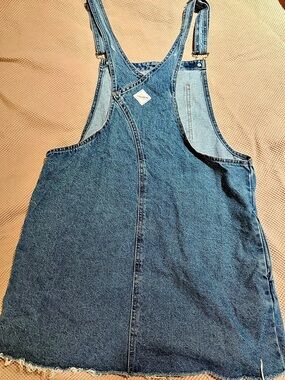 Pull&Bear Denim Overall Dress Blue Size Large